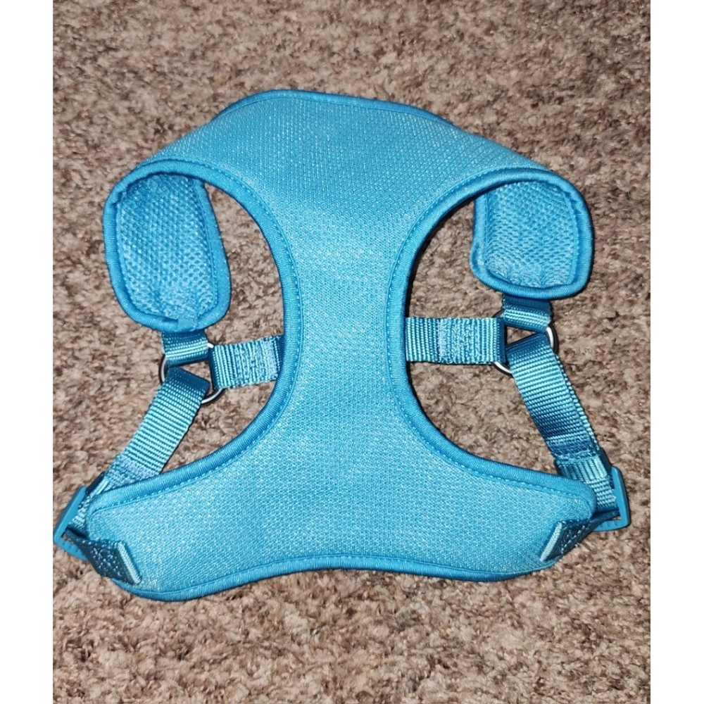 Top Paw comfort mesh dog harness teal blue medium